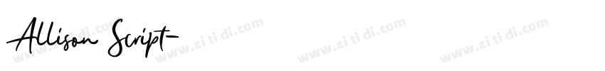 Allison Script字体转换